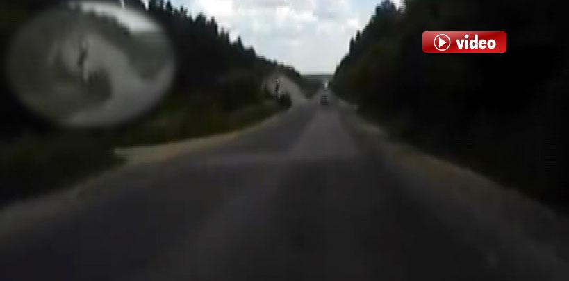 Otomobilden böyle fırladı
