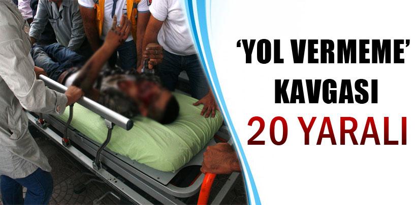 Iğdır'da 'yol verme' kavgası, 20 yaralı
