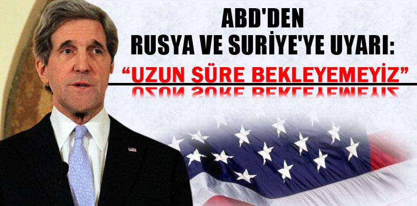 Kerry: 'Kimyasal silahlarına yönelik teklifi çok fazla beklemeyiz'