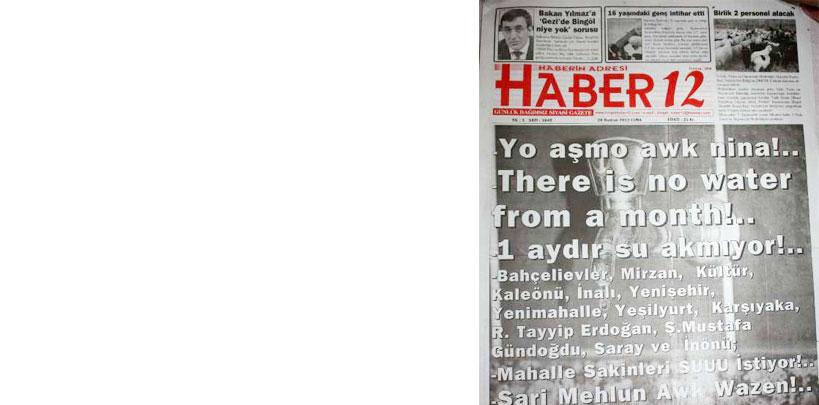 Su sıkıntısına ilginç manşet
