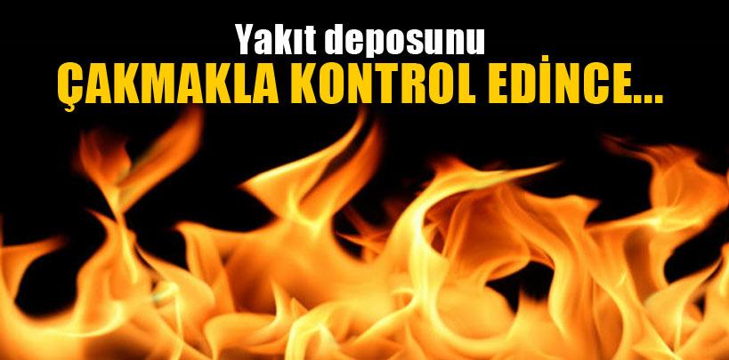 Kocaeli'de yakıt deposunu çakmakla kontrol eden şahıs öldü