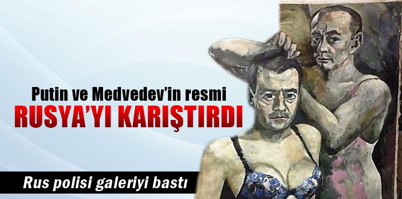 Putin ve Medvedev'i kızdıran resim
