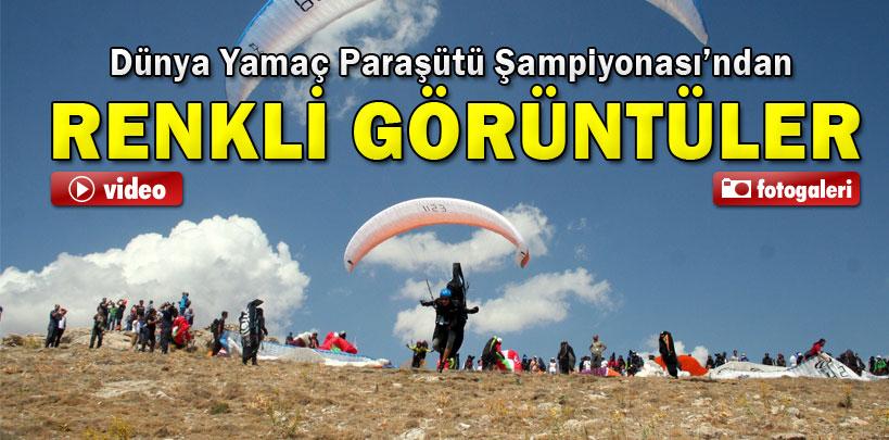 Dünya Yamaç Paraşütü Şampiyonası renkli görüntülere sahne oldu