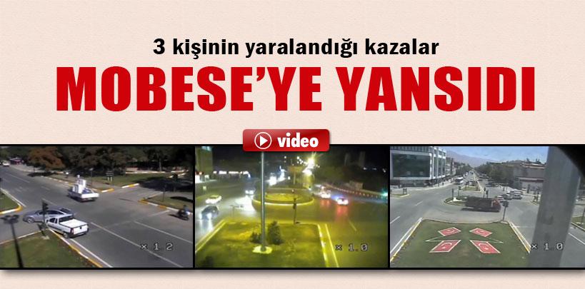 Erzincan'da 3 kişinin yaralandığı kazalar MOBESE'de