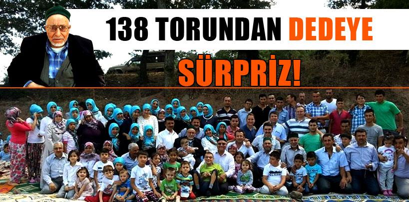 Balıkesir'de 138 torunlu dedeye sürpriz