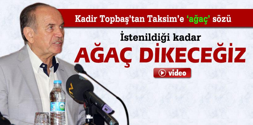 Kadir Topbaş, ‘Taksim'e istenildiği kadar bolca ağaç dikeceğiz'
