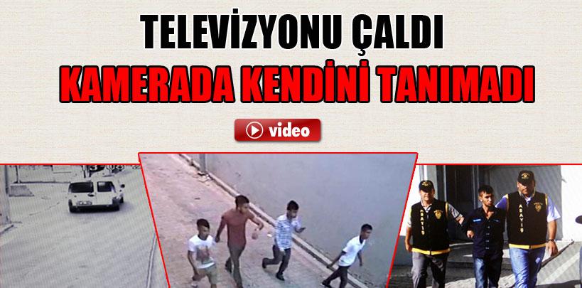 Televizyonu çaldı kamerada kendini tanımadı