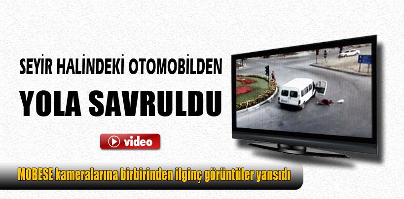 Osmaniye'de bir kadın, seyir halindeki otomobilden yola savruldu