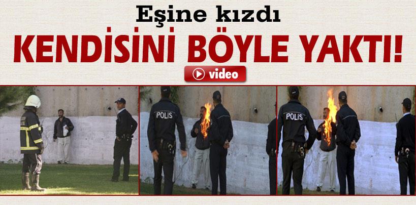 Gaziantep'te eşine kızan şahıs üzerine benzin dökerek kendini yaktı