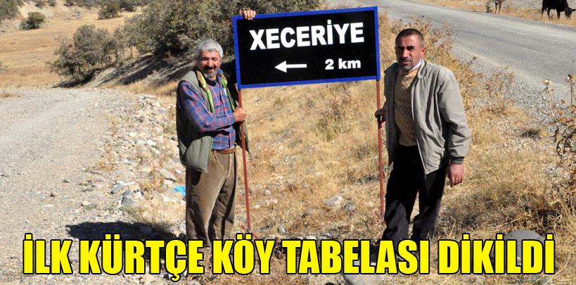 Tunceli'de ilk Kürtçe köy tabelası dikildi