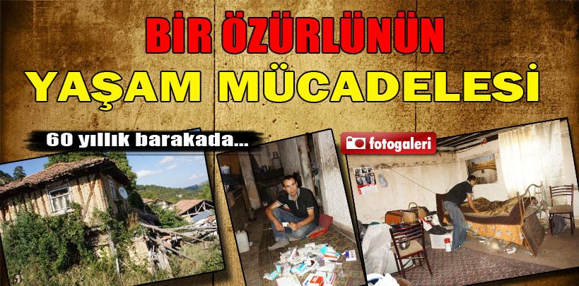 Özürlü vatandaşın, barakada yaşam mücadelesi