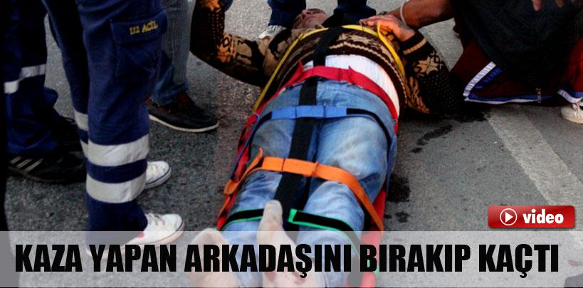 Beyoğlu'nda kaza yapan arkadaşını bırakıp kaçtı