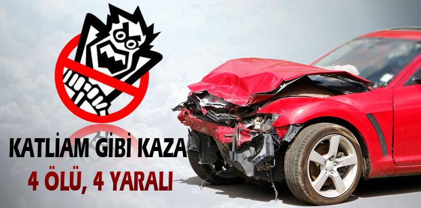 Çorum'da kaza, 4 ölü 4 yaralı