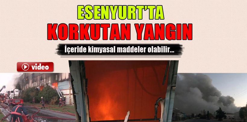 Esenyurt'ta ham madde fabrikasında yangın