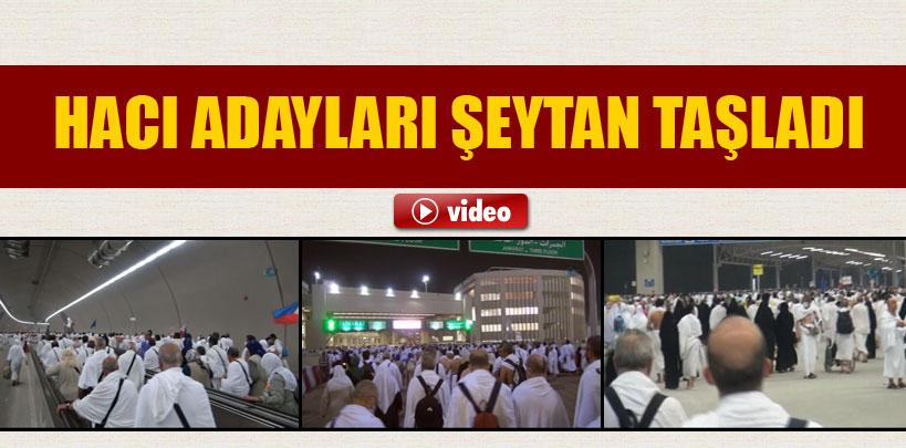 Hacı adayları şeytan taşladı