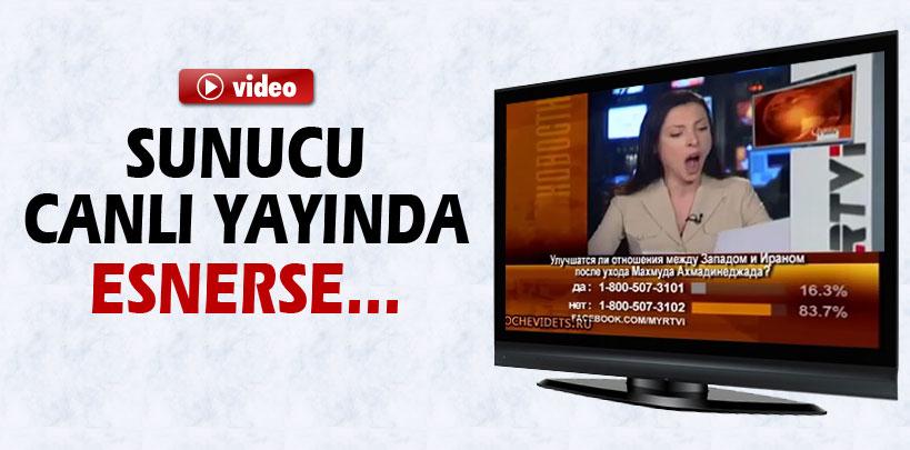 Rusya'da sunucu canlı yayında bakın ne yaptı