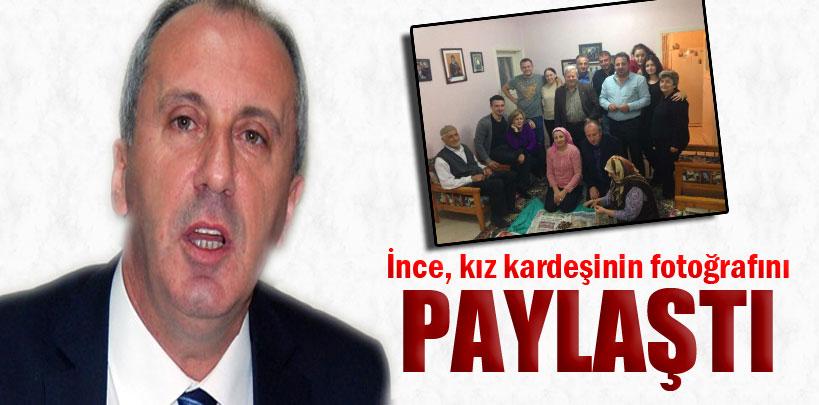 İnce, kız kardeşinin fotoğrafını paylaştı